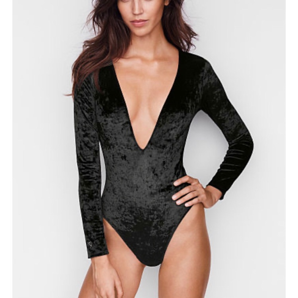 Deep V bodysuit Victoria Secret